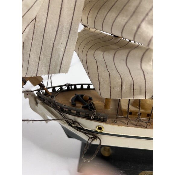 VTG Sailing Ship 3 Mass Model Constitution 17 in Collectible Decor Cloth Cannons - Picture 7 of 12